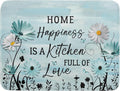 Blue Daisy Dish Drying Mat 18x24 Inch Love Kitchen Absorbent Microfiber Washable Fast Drying Pad Dishes Rack Mat for Kitchen Counter