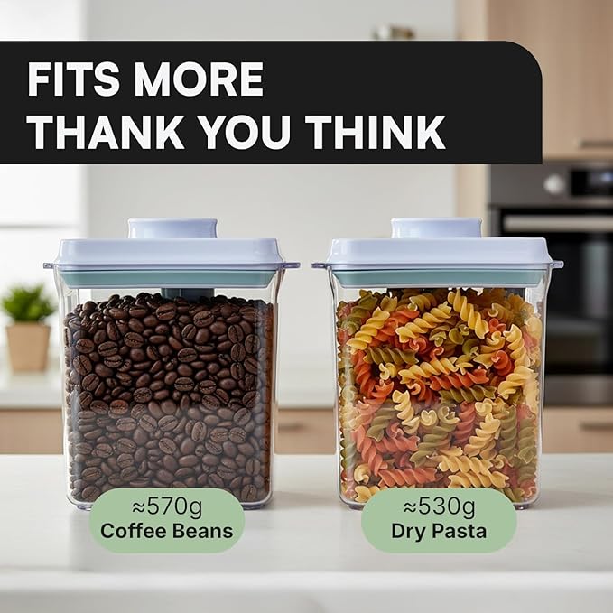 iChewie Bop Top | Airtight Meal Prep Containers with Lids | Food Storage Container Sets | Snack and Overnight Oats Fridge Organizer | Pantry and Kitchen Organization