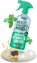Sunny & Honey Pet Stain & Odor Miracle - Fast Acting Carpet Cleaner - Enzyme Spray for Carpets, Mattresses & Upholstery - Rug Shampoo - Dog Pee Cleaner & Surface Odor Remover (32 fl oz, Spring Mint)