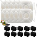 22 Pack(10 Replacement Filters+10 Pre-Filter Sponges+2 Brushes) Cat Water Fountain Filters Replacement,Compatible with VEKEN 67oz/2L,95oz/2.5L,135oz/4L Automatic Pet Fountain Cat Water Dispenser
