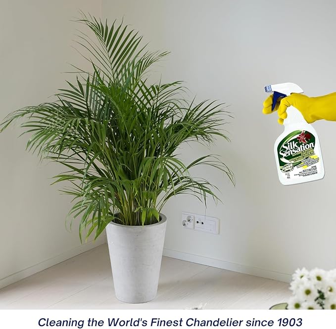 Sparkle Plenty Silk Sensation Artificial Flower & Leaf Cleaner & Shine, Fake Flower Dusting Spray, Silk Plant Cleaner Spray No Wipe, Drip Dry Cleaning Supplies for Artificial Tree (1 Gallon, 2 Pack)