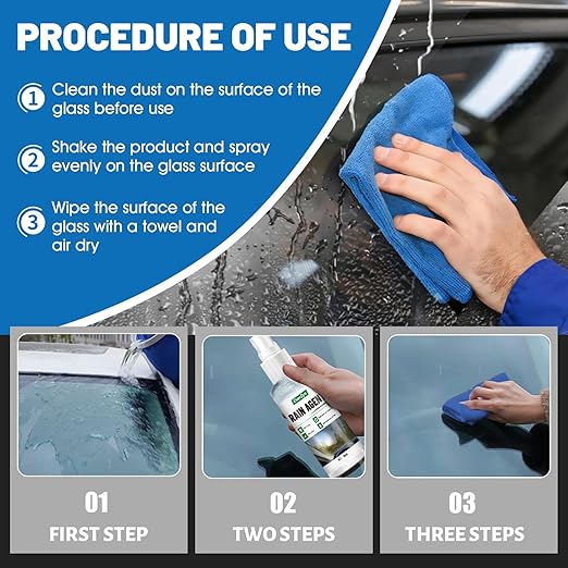 OverZyn Windshield Water Repellent, Windshield Rain Repellent, Rain Repellent for Car windshields, Ensure a Clear and Continuous Field of Vision for Windshields Car Window Eyeglass Lenses