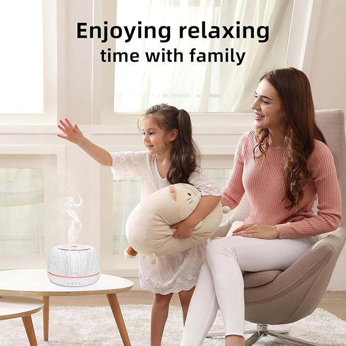300ML Essential Oil Diffuser, Aromatherapy Diffuser,with Remote Control, 7-Color LED Lights,8 Hours Run Time,Suitable for Home, Bedroom