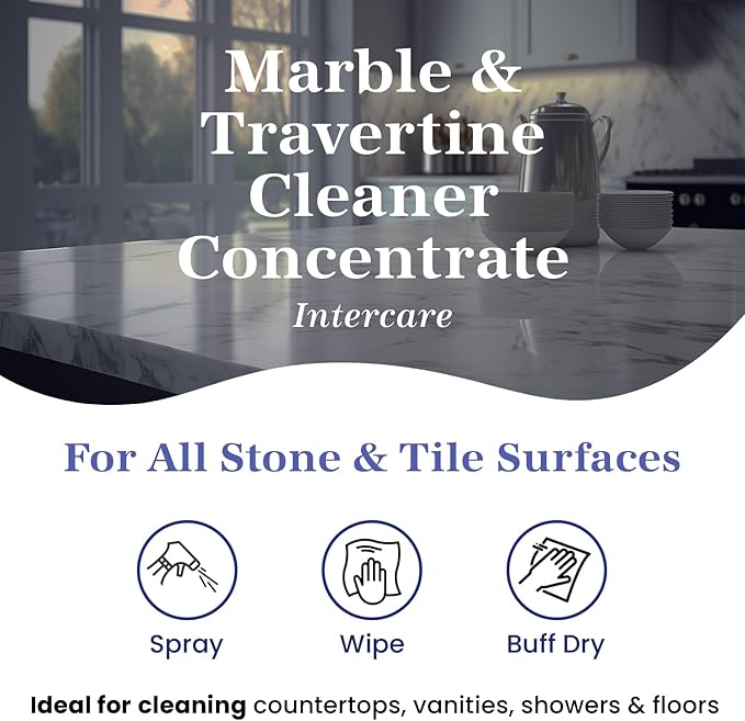 Marblelife Marble & Travertine Cleaner Concentrate Intercare, 32oz
