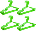 YYaaloa 60pcs Kids Clothes Hangers, Green, Plastic, Heavy Duty, Triangular, 10.6 x 5.9 inches, Ideal for Baby & Kids' Clothes
