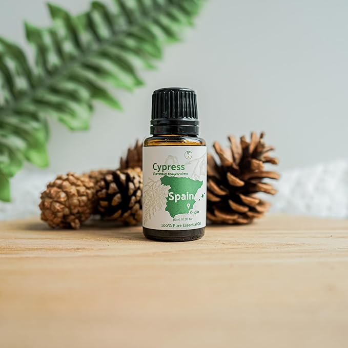 Cypress Essential Oil - Direct from Essential Oils SL in Mediterranean Spain - Aceite de Ciprés for Diffuser, 100% Pure Therapeutic Grade - Aromatheraphy, Skincare (22lbs)