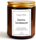 All-Natural Jasmine, Sandalwood Aromatherapy Essential Oil Candle, Safe for People and Pets, Made with Pure Sustainable Organic Vegan Coconut Wax, Allergy Friendly, Non Toxic, Zero Waste