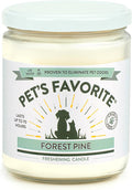 Pet's Favorite Pet Odor Candle, Clean Burning, Long Lasting Scented Candles with a Cotton Wick. (Forest Pine, Pack of 1)