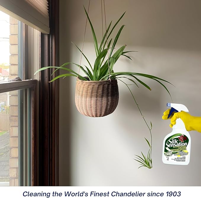 Sparkle Plenty Silk Sensation Artificial Flower & Leaf Cleaner & Shine, Fake Flower Dusting Spray, Silk Plant Cleaner Spray No Wipe, Drip Dry Cleaning Supplies for Artificial Tree (1 Gallon, 2 Pack)