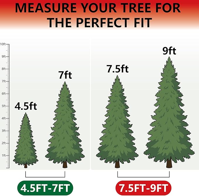HOMEST Christmas Tree Storage Bag, Fits for 4.5-7 ft Xmas Artificials, Zippered Bag with Reinforced Carrying Handles and Wheels, Green (Bag Only)