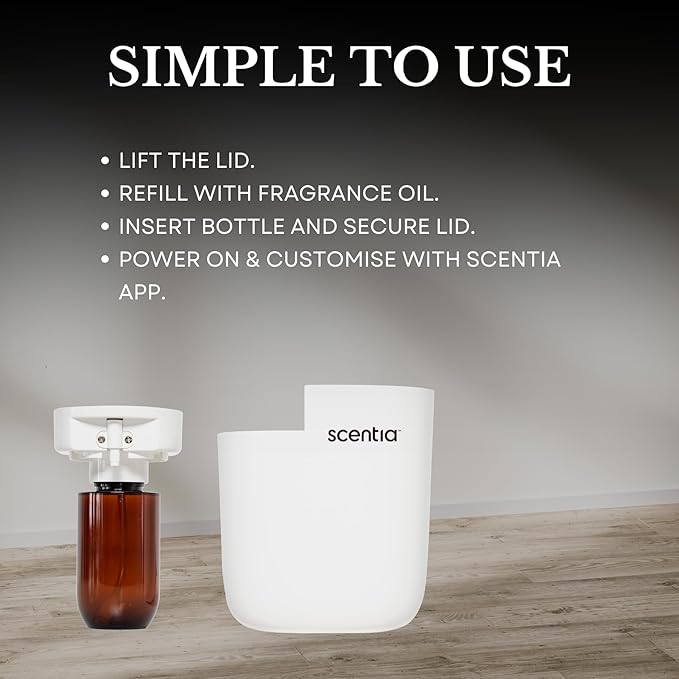 Home Scent Diffuser Starter Kit |Plug in Waterless Aroma Diffuser for Essential Oils for Home, Office, Spa | Covers up to 500 Sq. Ft. | White | 20 ml Oil Included - Christmas