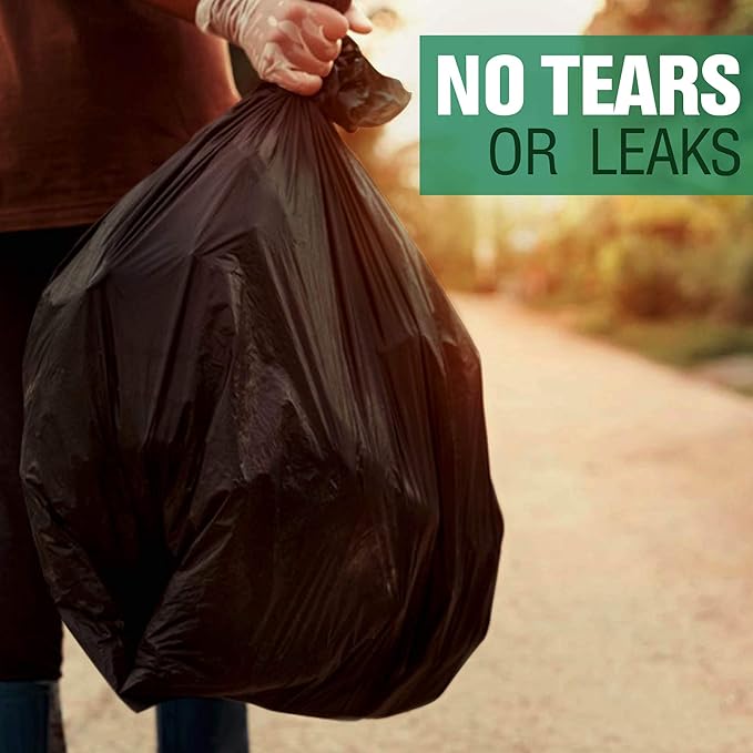 Veska 55 Gallon Trash Bags, 55-60 Gallon Trash Bags Heavy Duty (MegaValue Pack 150 COUNT) - Large Black Garbage Bags, 50-60 Gallon Garbage Bags for Commercial and Lawn