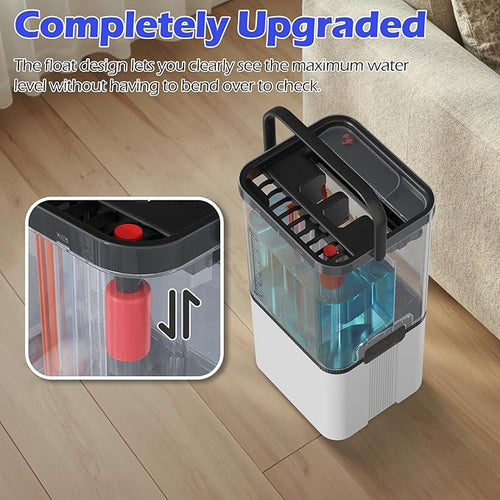 2026 Upgraded Mop and Bucket Set,Midyb Microfiber Mops and Bucket System with 2 Pads,Mop and Bucket with Wringer Set,Automatic Separates Dirty and Clean Water,Wet and Dry Use Mops for Floor Cleaning