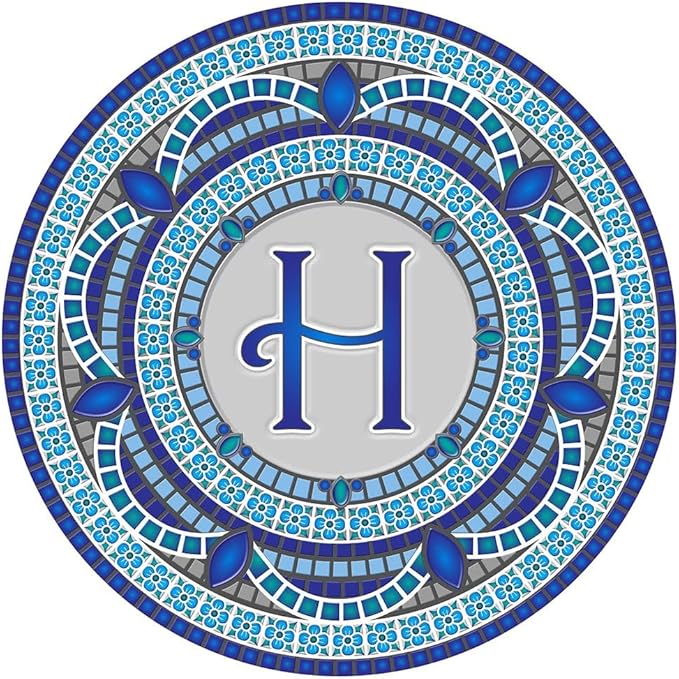 Skip's Garage Custom Monogram Decorative Pool Art - Mosaic Pool Art - Choose Your Size & Personalization - Easy Drop-in Installation
