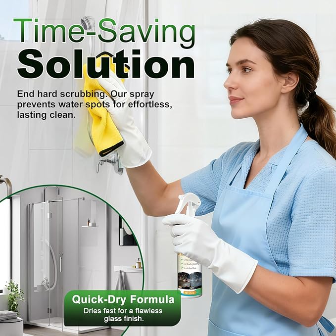 LUXFINISH Glass Water Repellent Spray | Hydrophobic Rain Repellent for Car Windshield, Shower Doors, Windows & Mirrors | Safe Exterior Use Prevents Water Spots with Long Lasting Beading-150ml/5oz