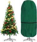 Upright Christmas Tree Storage Bag - Fits Topiary Trees Up to 6ft, Durable Lightweight Vertical Cover for Holiday Trees & Topiaries, Easy Xmas Storage (Green, 6FT)
