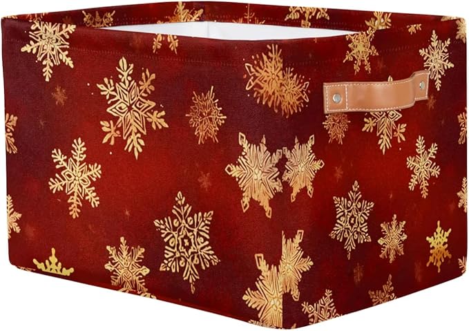 Red Storage Baskets Foldable Red Storage Box Bin,Waterproof Open Shelves Basket Clothing Organizer Toy Basket for Bedroom Home Decor