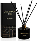 Premium Reed Diffuser Set for Home, Bath & Office Decor - 6.7oz (200ml) - Child & Pet Friendly Sea Salt Scented Oil - Reusable, Refillable Glass Bottle Fiber Sticks
