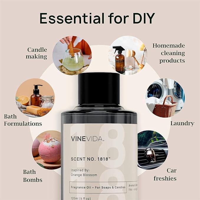 VINEVIDA Scent No.1011-0.33oz Natural Fragrance Oil for Candle Making and Soap Making - Premium Candle Scents for Soy Candles