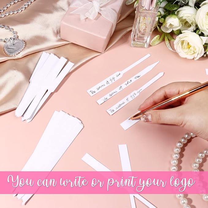 1500 Pcs Perfume Test Strips Disposable Fragrance Strips White Perfume Paper Strips Portable Blank Fragrance Scent Strip Blotter Paper for Scents Essential Oils Aromatherapy Testing (3 Styles)