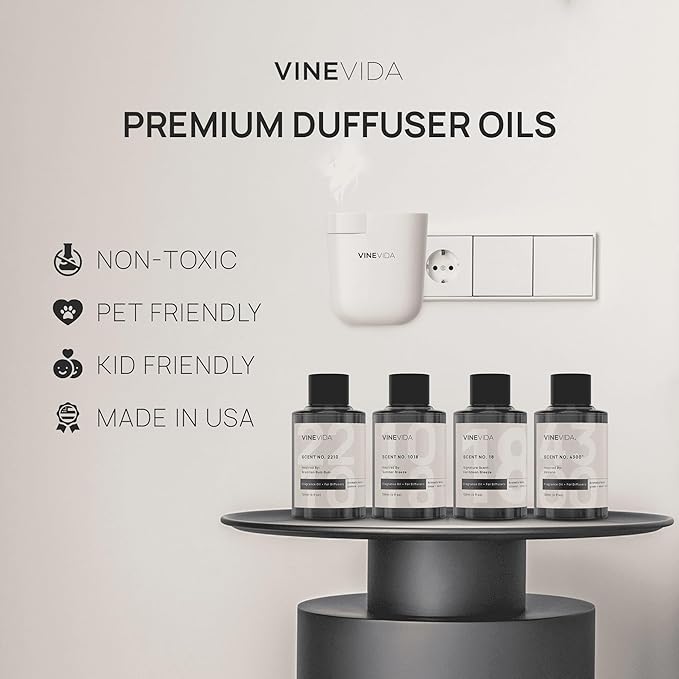 VINEVIDA Summer Collection (Pack of 4) - Diffuser Fragrance Oil Set - Cold Air Diffuser Oil