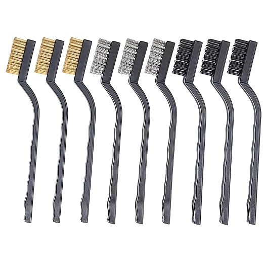 9-Piece Deep Cleaning Brush Wire Brush Set for Removing Weld Slag Rust Grill Cleaning Paint Scrubbing etc