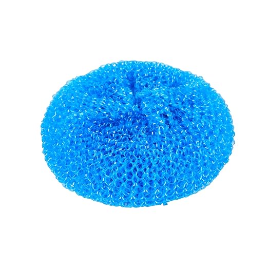 Restaurantware Plastic Dish Scrubbers 40 Pack 2.953 x 2.953 x 0.984 Inches Durable Non-Scratch Scrubbers Plastic Mesh Cleaning Pads Easy Grip Assorted Colors for Multi-Surface Cleaning
