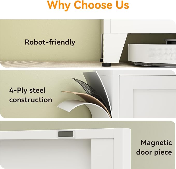 67" Tall Storage Cabinet with Reversible Doors and Adjustable Shelves,Metal Slim Freestanding Cabinets for Bathroom Kitchen Garage Small Spaces,White