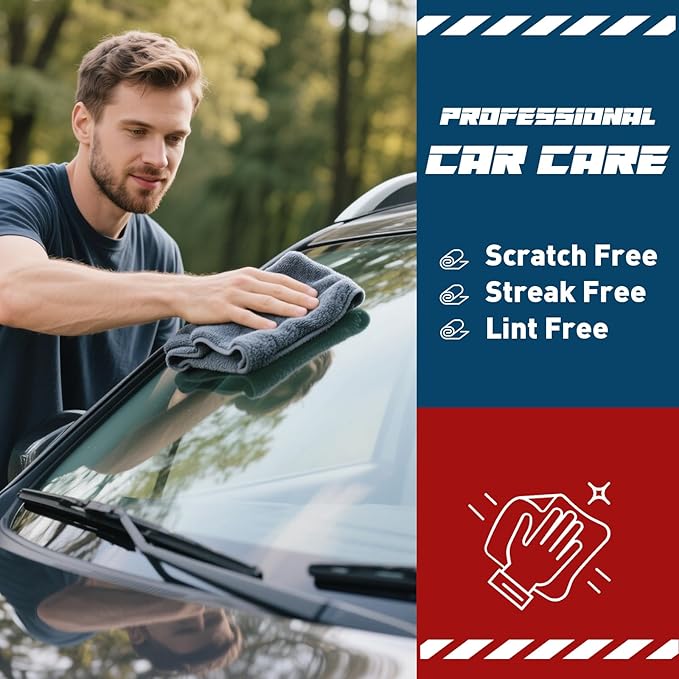 TEAWOO Microfiber Cleaning Cloths Bulk Pack-150 Pack, Microfiber Towels Bulk, Towels for Cars, Cleaning Rags Gray (12x12 inches)