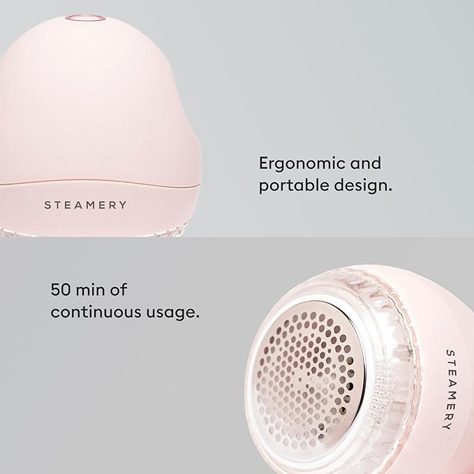 Steamery Fabric Shaver Pilo 1, Lint Remover for Pills and Bobbles, 5W, Portable, Rechargeable, Ergonomic, Scandinavian Design, Pink