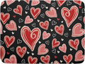 Valentines Day Dish Drying Mat for Kitchen Counter 24x18 Inch Black Red Heart Drying Mat with Absorbent Reversible Microfiber Love Dish Drainer Mats Rack Pad for Coffee Countertop Protector