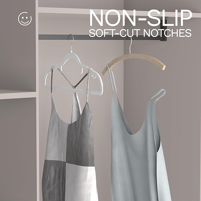 MLKJHHI 20 Pack Thin Space Saving Hangers, No Slip Clothes Hangers with Non Slip Textured and 360° Hook - Plastic Hanger, Closet Organizer for Shirt, Pants, Suit, Skirt, Coat - White