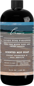Lapew Sandy Pink Paradise Scented Mop Soap Concentrate 36 oz | Premium Fragranced Floor Cleaner | Streak-Free | Hard Floor Cleaning Solution | Eco Friendly | Made in USA (Pink Sands)