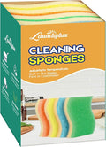 LAUNDRYLUX Scrub Sponge, 8 Pack Dual-Sided Temperature-Responsive Scrubber - Non-Scratch - Multipurpose Dish Sponges for Kitchens, Bathrooms, and Outdoor Use - S Shape