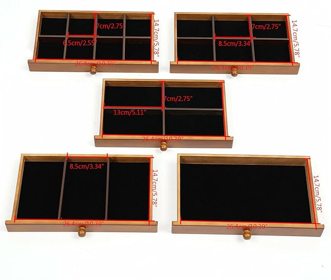 6-layer Jewelry Box Organizer with Lock and Mirror, Wooden Jewelry Boxes & Organizers,Jewelry Storage for Rings Earrings Necklaces Bracelets Christmas New Year Gifts