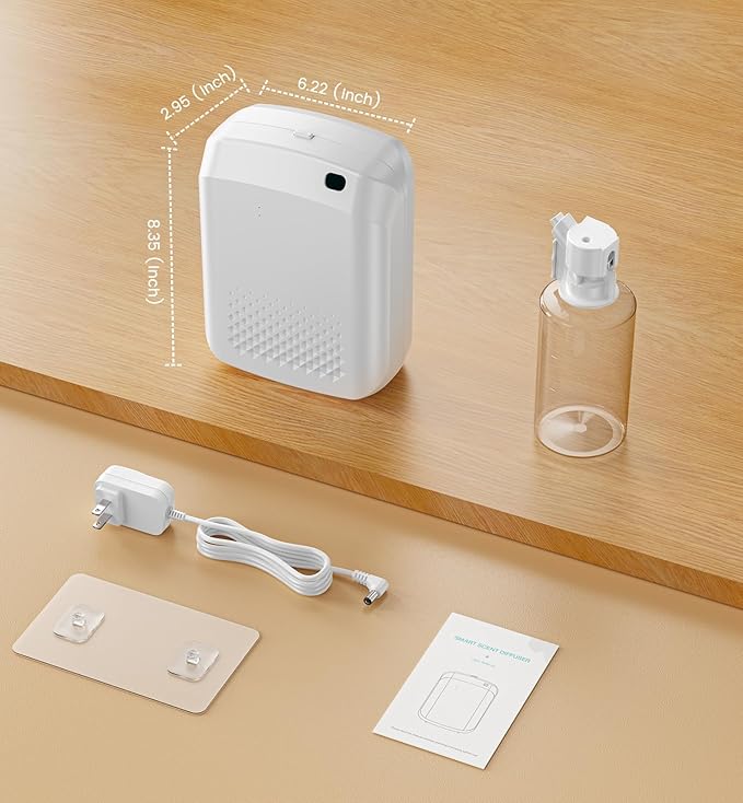 Waterless Essential Oil Diffuser 3000 Sq.Ft Coverage for Large Home Hotel Office, 400ml Cold Air Scent Machine for Aromathrapy, Bluetooth App Control, No-Noise Aroma Diffuser On Wall Valentines Gift