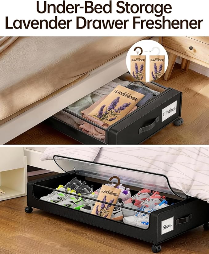 Pere Para 12 Packs Lavender Potpourri Scented Sachets for Closet & Drawer【Deodorizer for Stagnant Air】，Long Lasting Hanging Paper Air Fresheners and Odor Eliminator for Clothes