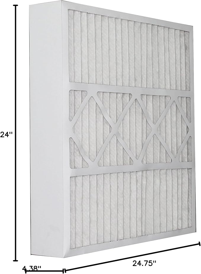 Aerostar 24x25x4 MERV 11 Pleated Replacement Air Filter for Bryant Carrier FILCCCAR0024, 2 Pack (Actual Size: 23 3/4" x 24 3/4" x 4 3/8)