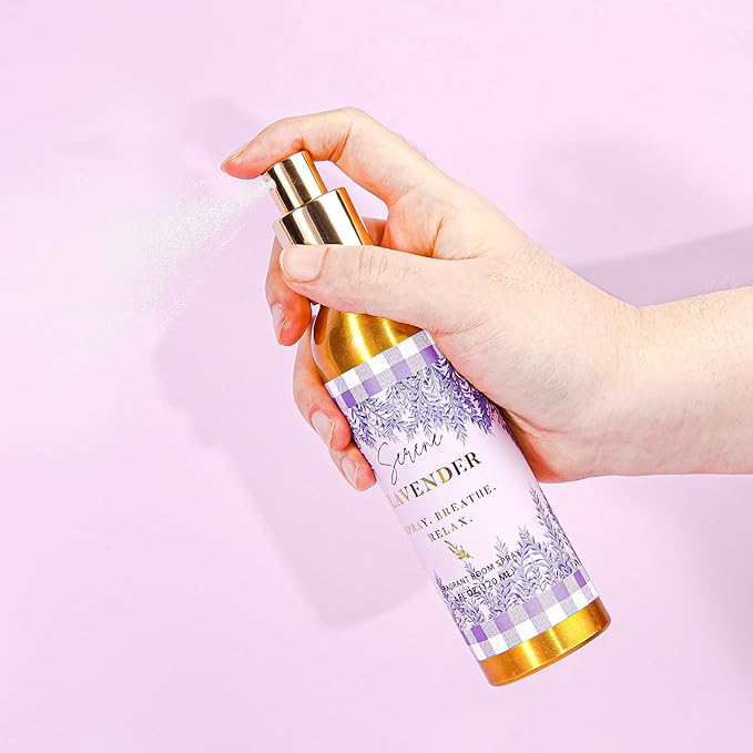 Room Spray, Serene Lavender, 4 fl oz, Air Freshener for Home, Long-Lasting Odor Eliminator for Bathroom and Office