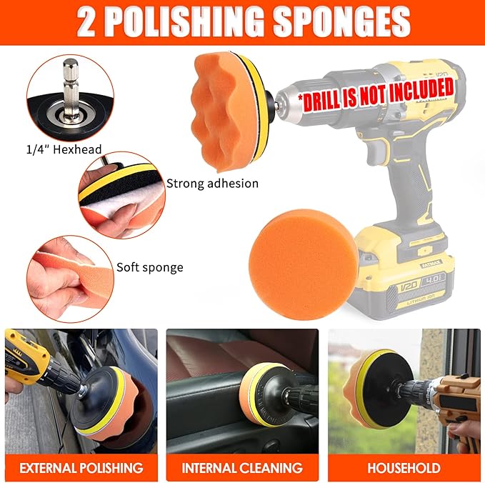 Viewsun 20PCS Car Cleaning Kit, Car Interior Detailing Kit with High Power Handheld Vacuum, Auto Detailing Drill Brush Set, Cleaning Gel, Complete Car Wash Kit Supplies for Deep Cleaning