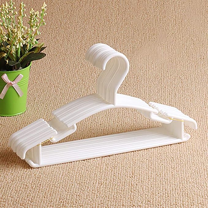 YYaaloa Kids Clothes Hangers Baby Clothes Hangers Childrens Plastic Infant Hangers Very Durable Kids Hangers Toddler's Hangers (White 60pcs)