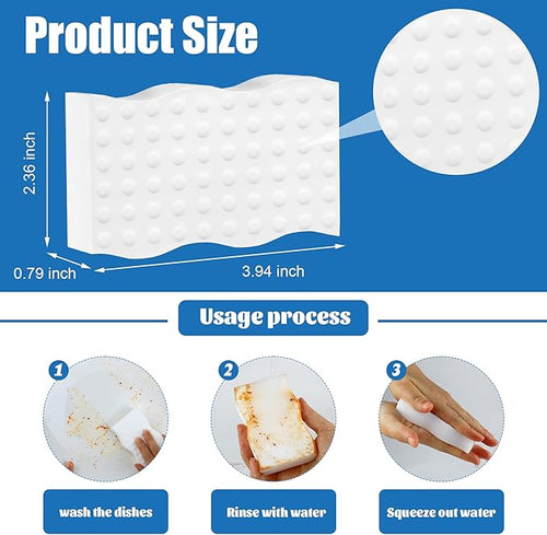 20 Pack Magic Sponges Cleaning Eraser, 2X Density Melamine Sponge,Cleaning Pad for Bathroom,Kitchen,Dish,Furniture, Floor,Wall,Shoe,Cleaner, Non-Scratch Scrub Foam (20)