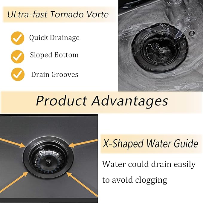 VCCUCINE Gunmetal Black Bar Sink Drop in, 15x15 Inch Topmount RV Small Kitchen Sink, 16 Gauge Overmount Stainless Steel Wet Bar Sink, Top Mount Outdoor Single Bowl Prep Sink with Dish Grid & Drain