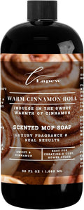 Lapew Warm Cinnamon Roll Scented Mop Soap Concentrate 36 oz | Premium Fragranced Floor Cleaner | Streak-Free | Hard Floor Cleaning Solution | Eco Friendly | Made in USA