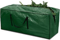Christmas Tree Storage Bag 7.5 ft, Fits Up to 7 Foot Artificial Trees, Plastic Water Resist Xmas Tree Bag, Reinforced Handles & Zippered & Durable, Holiday Decoration Storage Bags, Green