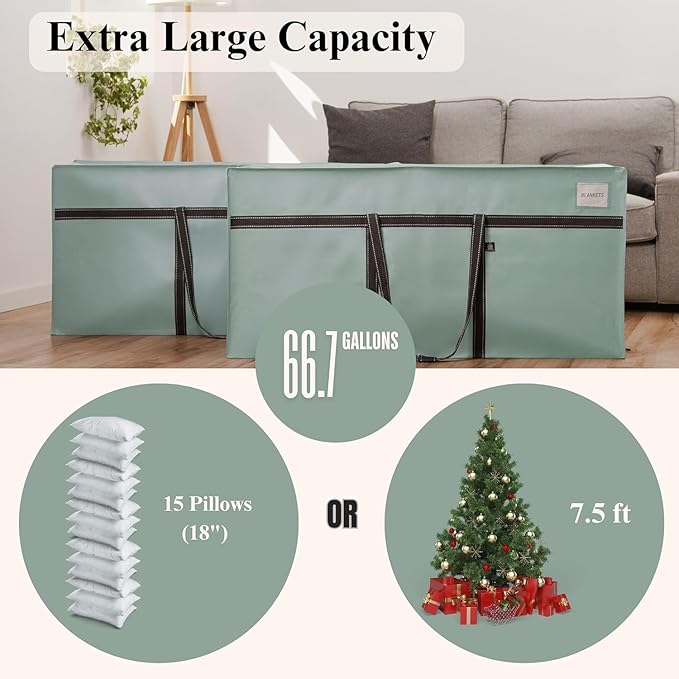VENO 1 Pack Extra Large Moving Bags, Heavy Duty Storage, Moving Boxes, Large Storage Bins with Lids Alternative for College, Christmas Tree, Packing Supplies Essentials (Light Green Matte, 1 Pack)