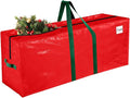 Christmas Tree Storage Bag, Christmas Tree Bag Fits Up to 9 Ft Artificial Xmas Trees, Heavy Duty Material, Waterproof & Dual Zippers Christmas Tree Box for Trees, Decorations (Red)