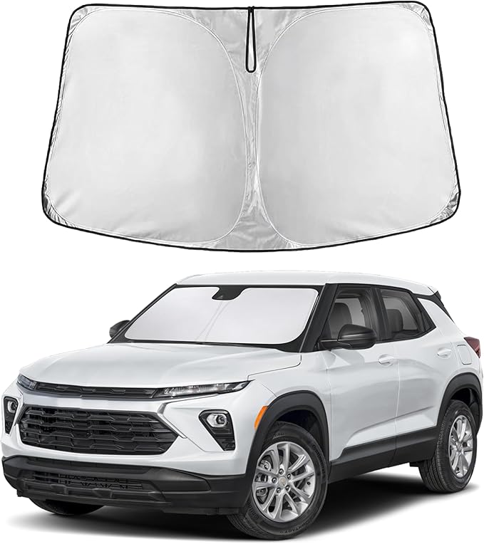 EcoNour Custom Windshield Sun Shade for Chevrolet Trailblazer 2021–2026 | Compact SUV Front Window Heat & UV Shield | Foldable Multi-Layer Sun Cover