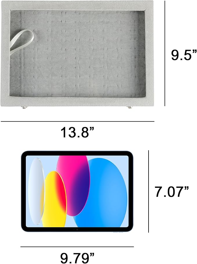 Frebeauty Ring Organizer Tray 100 Slots Ring Holder with Clear Lid Velvet Storage Box Jewelry Tray for Jewelry Store Earring Display Case for Jewelry Show Studs Box for Women(White)