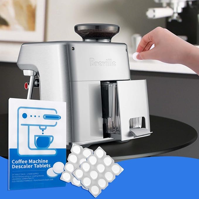 coldpa + Coffee Machine Cleaning Tablets, Machine Descaler Tablets, Deep Cleaning and Descaling for All Coffee Makers, Effortless Descaler & Cleaner Solution(24PCS)
